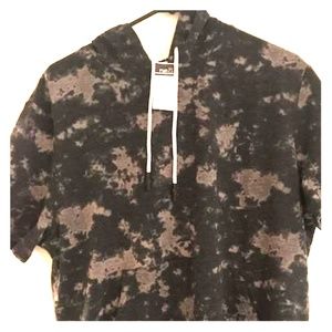 Grey camo short sleeve hoodie